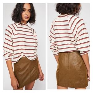Free People Leather Skirt